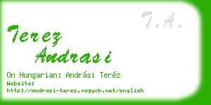 terez andrasi business card